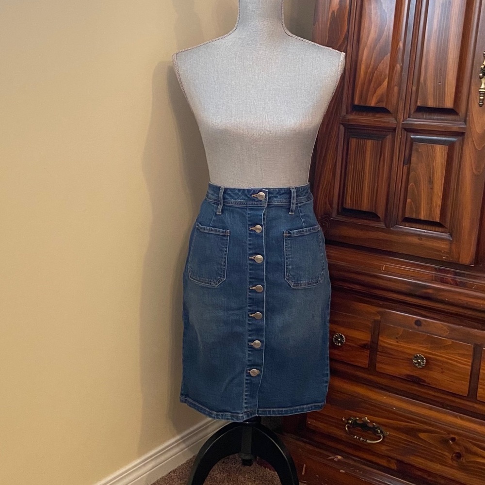 Nanette Lepore Denim Pencil Skirt